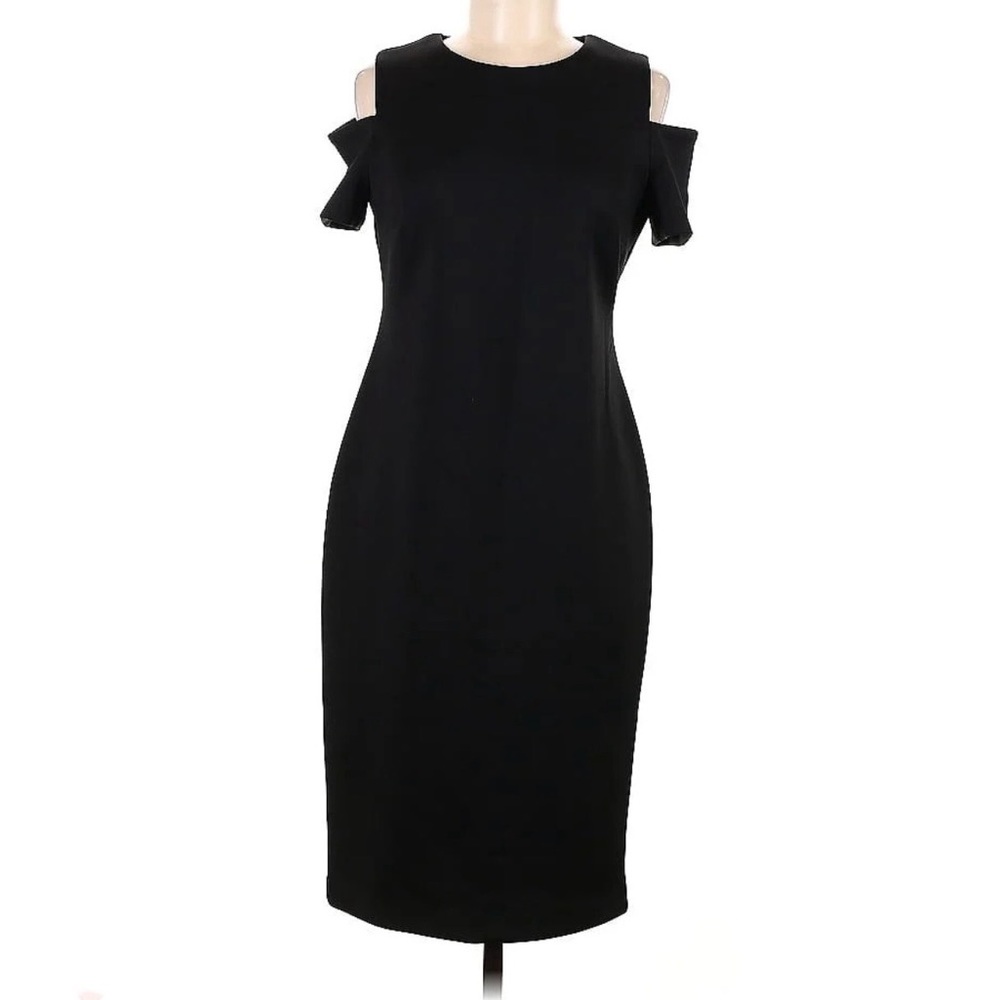 Calvin Klein Elegant Black Cold Shoulder Dress NWT